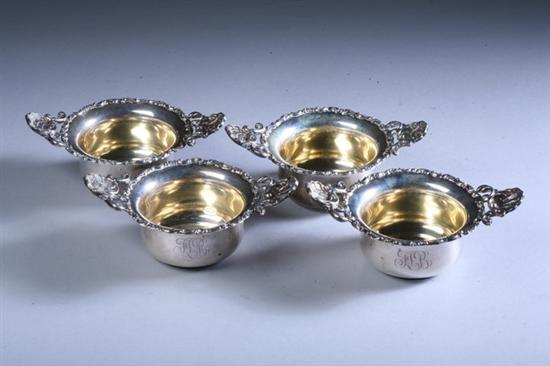 Appraisal: TEN MAUSER STERLING SILVER BOUILLON BOWLS Circa pattern Circular with