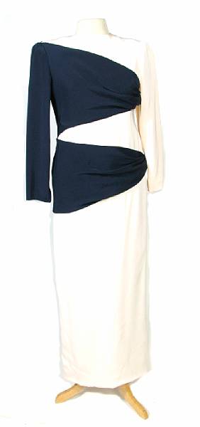 Appraisal: A Bill Blass evening gown daytime dress and two piece