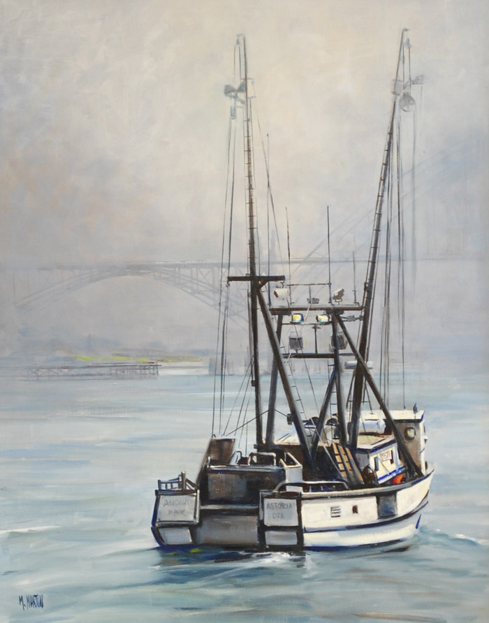 Appraisal: MARIE MARTIN OIL ON CANVAS California Oregon born Titled Fishing