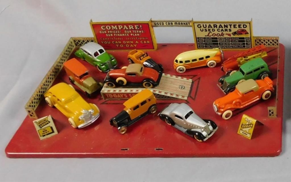 Appraisal: MARX USED CAR MARKET CA TIN LITHO TOY of the