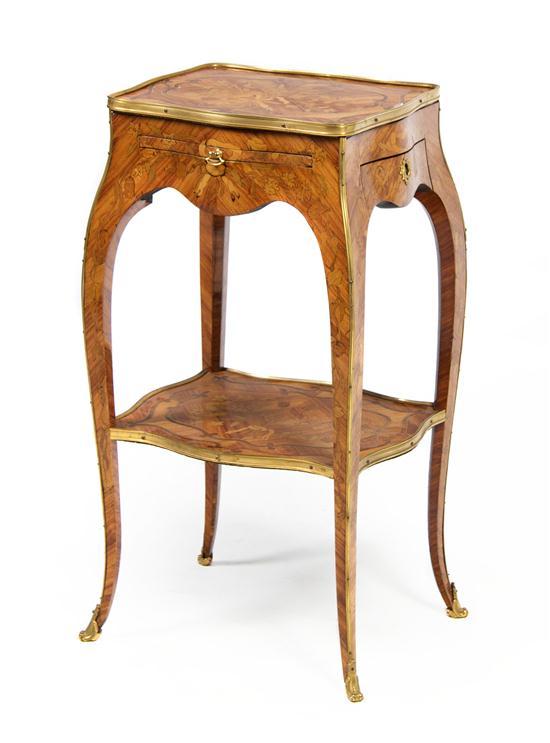 Appraisal: A Louis XVI Style Parquetry and Gilt Bronze Mounted Tulipwood