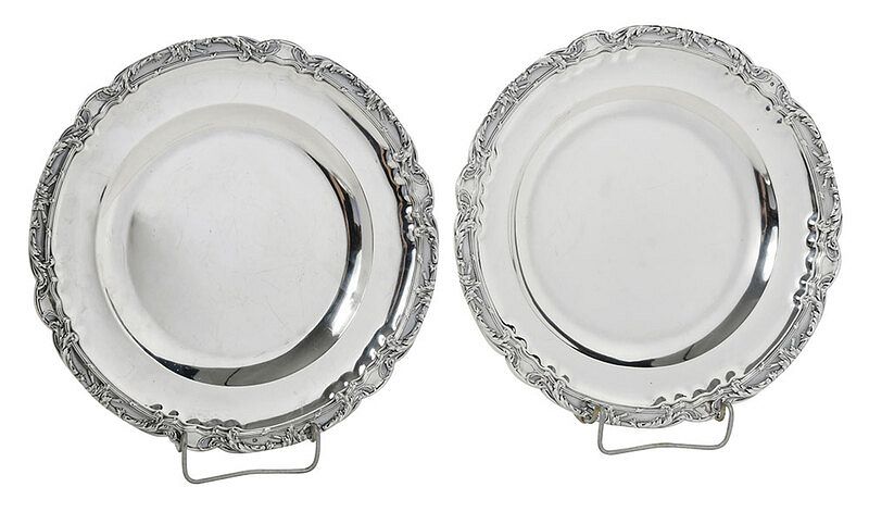 Appraisal: Two French Silver Plates French late th early th century