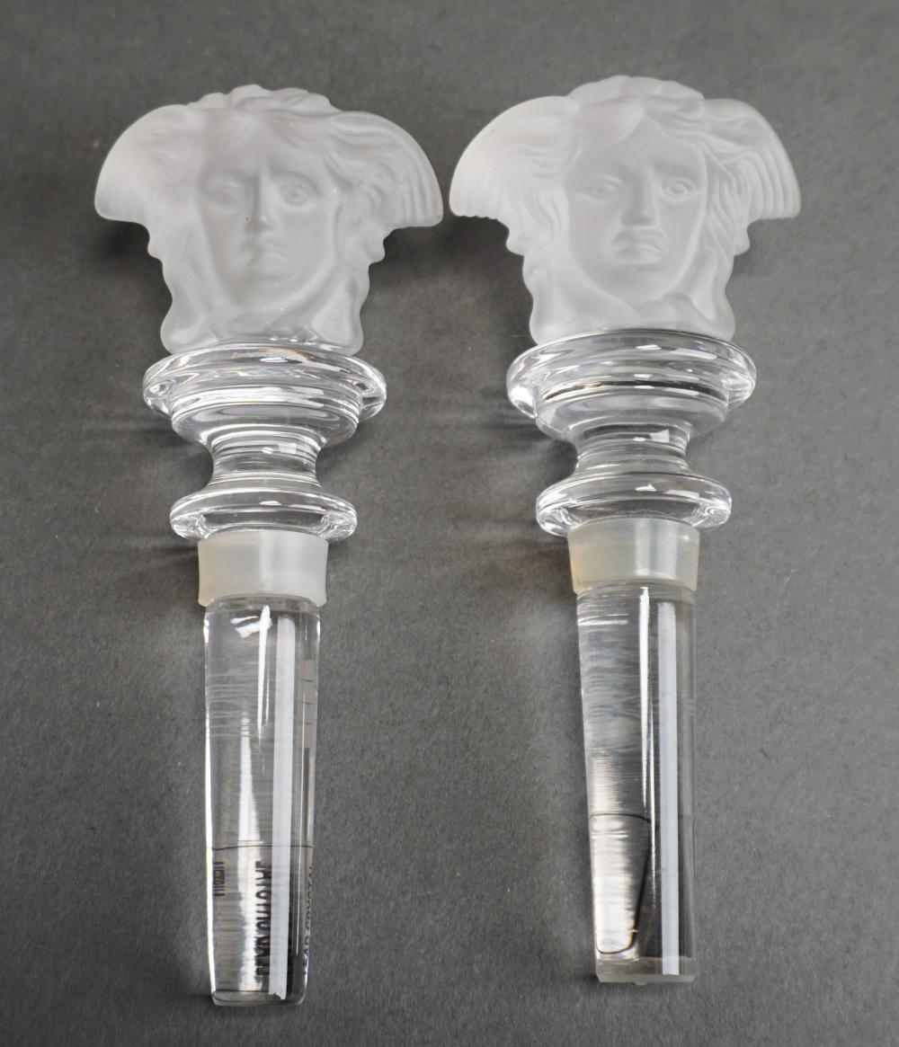 Appraisal: Pair Rosenthal 'Versace' Glass Bottle Stoppers