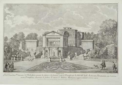 Appraisal: FRANCESCO PANINI after Veduta del Giardino Vaticano dei Belvedere Engraving