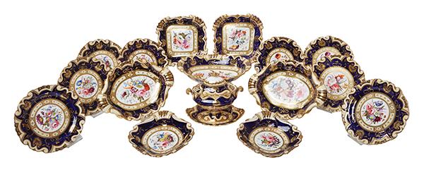 Appraisal: A RIDGWAY PORCELAIN PART DESSERT SERVICE CIRCA Each with gilt