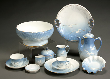 Appraisal: Bing Gr ndahl 'Seagull' Porcelain Dessert Service Designed by Fanny