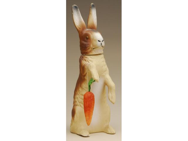 Appraisal: Standing Rabbit Candy Container Germany ca painted and molded composition