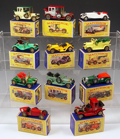 Appraisal: LESNEY MATCHBOX MODELS OF YESTERYEAR CARS WITH BOXES To include