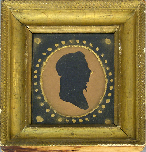 Appraisal: Peale Museum silhouette x together with another silhouette x and