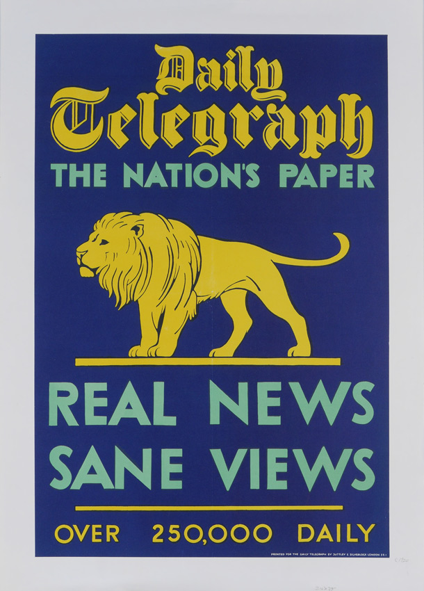 Appraisal: 'S THE DAILY TELEGRAPH POSTER Advertising poster for London's ''The