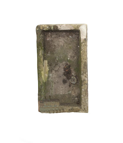 Appraisal: An th th century carved stone trough Of rectangular form