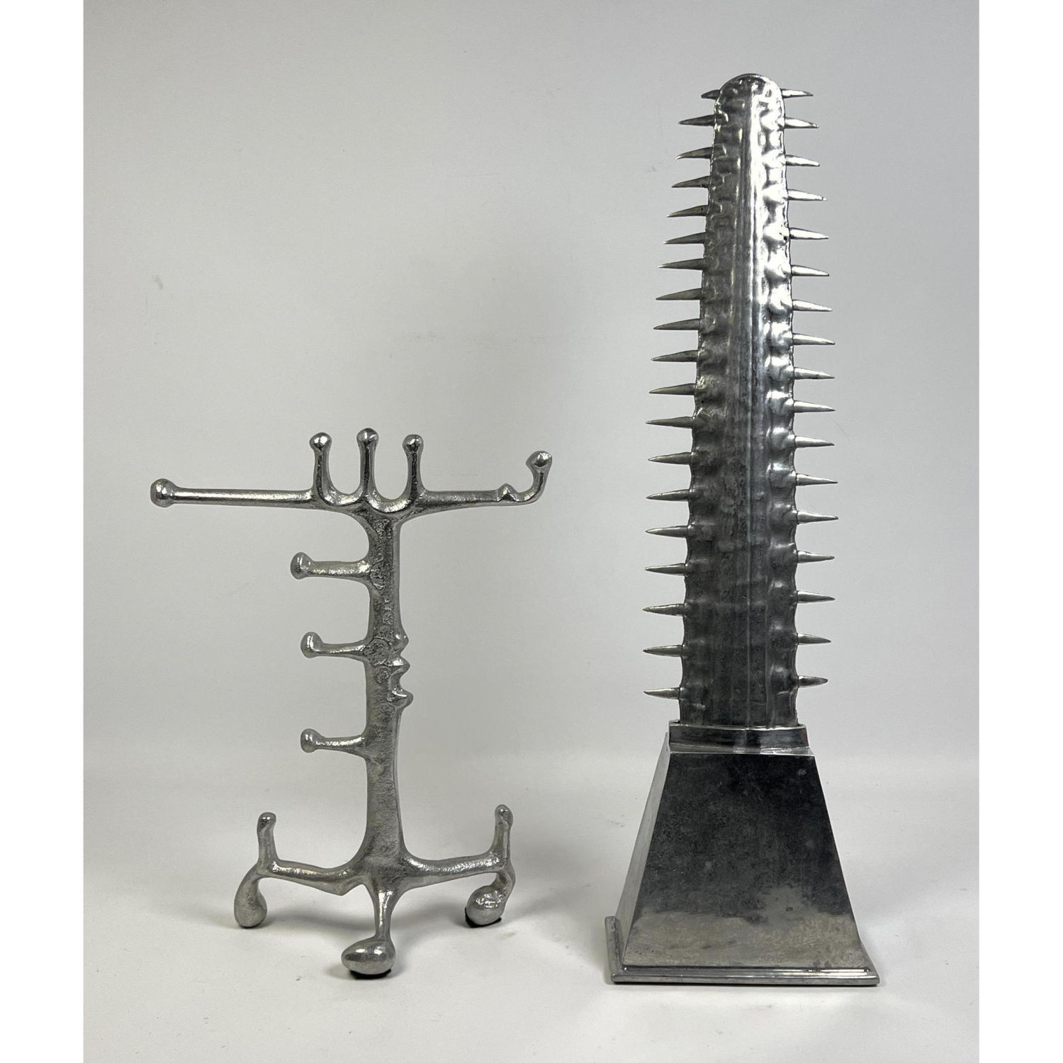 Appraisal: pcs Aluminum Sculpture Donald Drumm stand and ARTHUR COURT Sawfish