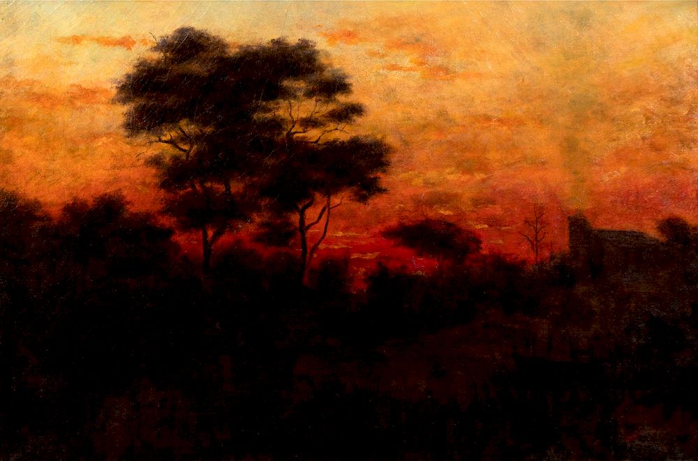 Appraisal: Artist Unknown English th Century Landscape at Sunset Artist Unknown