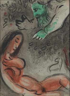 Appraisal: After Marc Chagall Russian French - Eve Incurs God's Displeasure