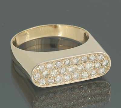 Appraisal: A Ladies' Diamond Ring k yellow gold ring with a