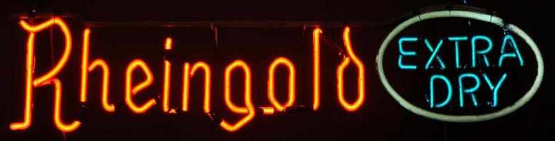 Appraisal: Rheingold Horizontal Neon Sign Description s to s Liebmann Brewery