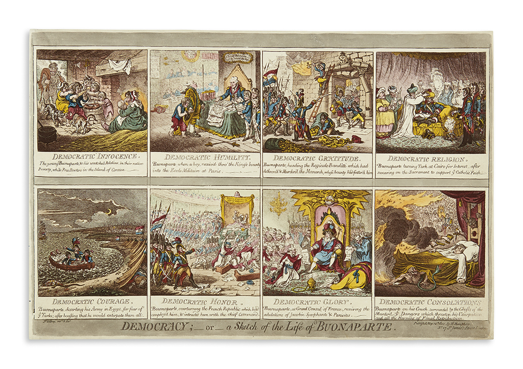 Appraisal: GILLRAY JAMES Democracy or a Sketch of the Life of