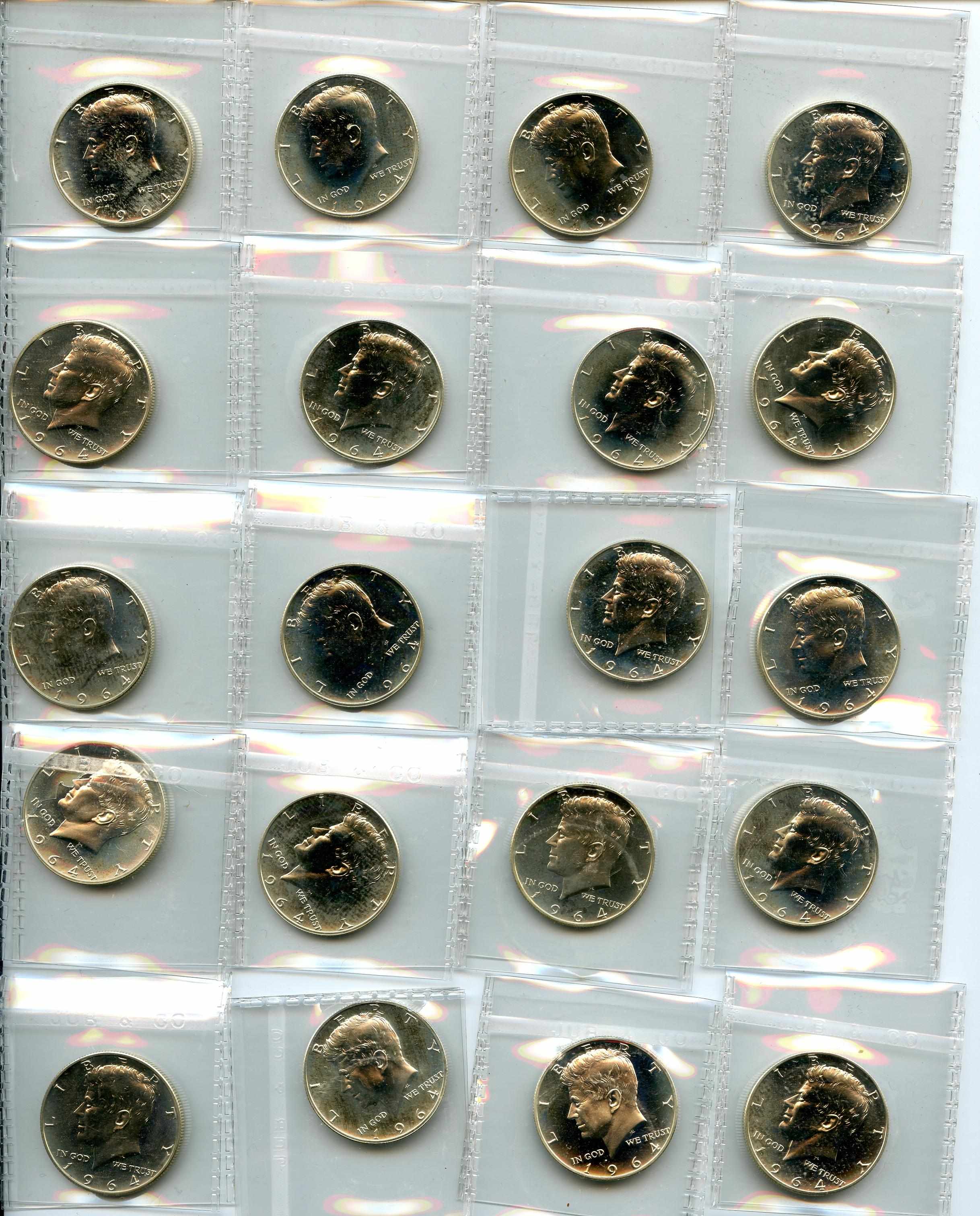 Appraisal: Proof Kennedy Half Dollars All are bright and highly reflective