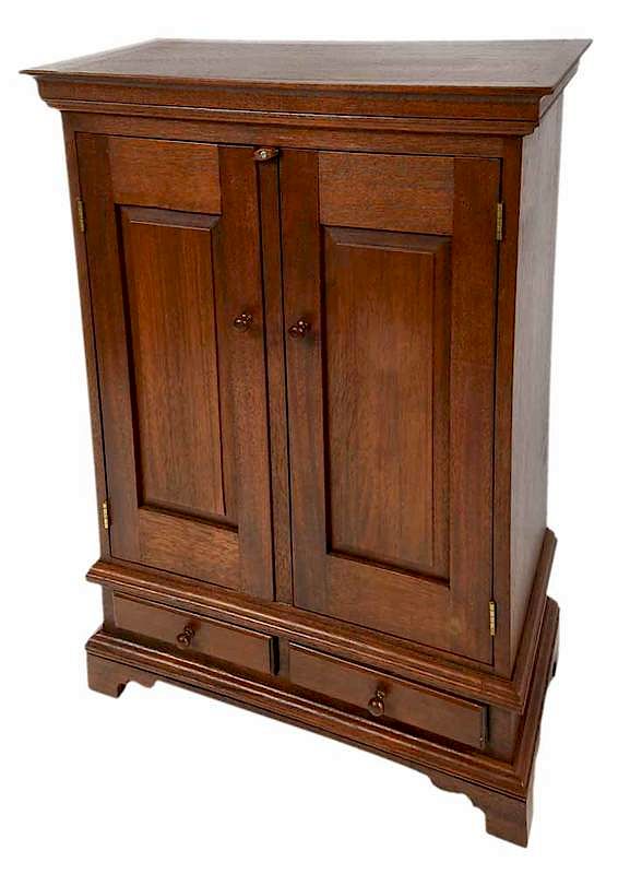 Appraisal: Miniature Armoire by Fred T Laughon American th century mahogany