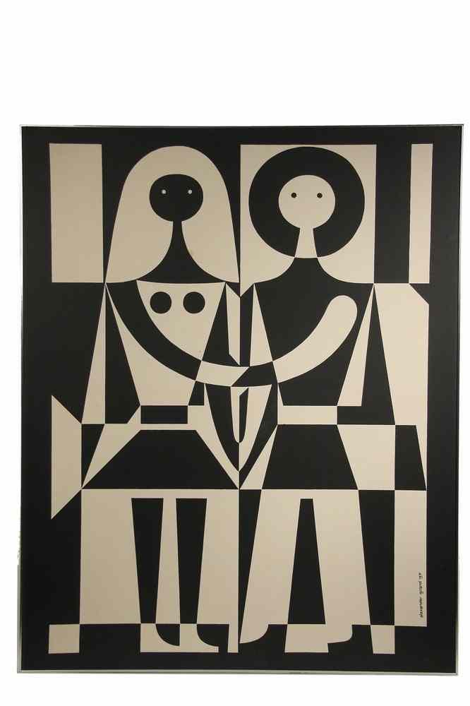 Appraisal: LARGE SERIGRAPH - 'Mother and Child' by Alexander Girard NY