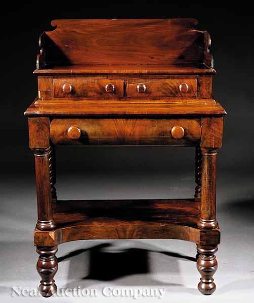 Appraisal: An American Late Classical Mahogany Dressing Stand mid- th c