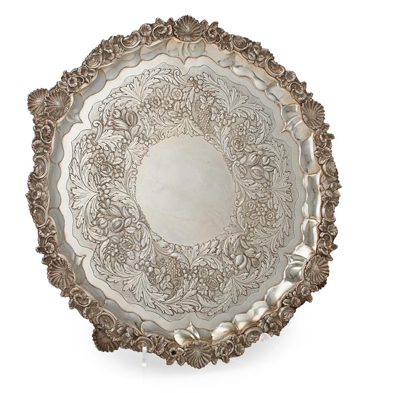 Appraisal: WILLIAM IV STERLING SALVER Fine and ornate example of the