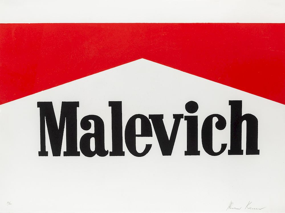 Appraisal: ALEXANDER KOSOLAPOV RUSSIAN B ALEXANDER KOSOLAPOV RUSSIAN B Malevich Marlboro