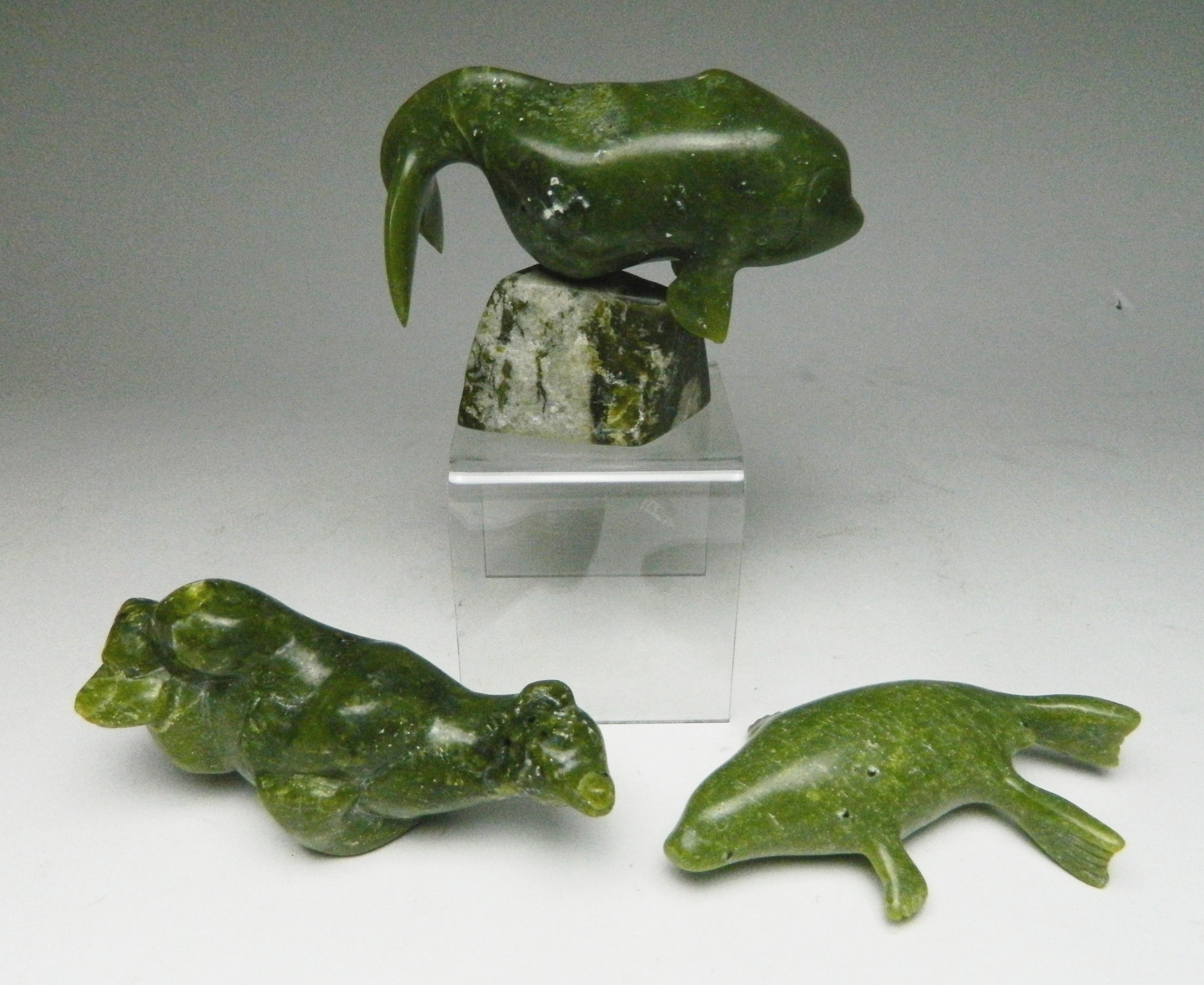 Appraisal: Inuit stone carvings Egaluk Parr Capr Dorset- ''Bear''- ca x