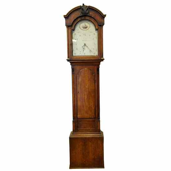 Appraisal: An English George IV Oak Longcase Clock circa having a