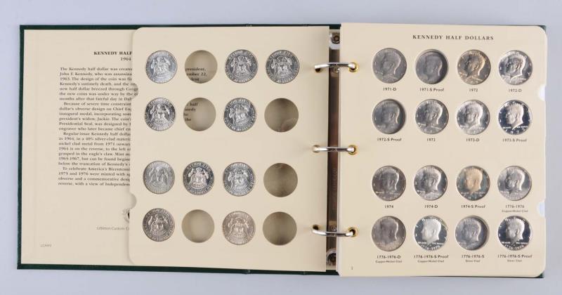 Appraisal: Kennedy Half Dollars - In book coins BU-Proof