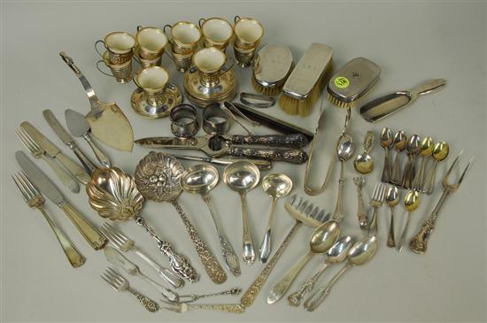 Appraisal: LARGE COLLECTION OF AMERICAN SILVER various makers including demitasse cups