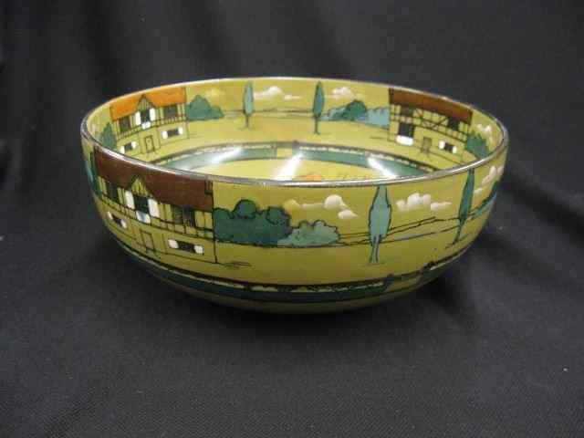 Appraisal: Buffalo Deldare Art Pottery Bowl scene of ''Village Tavern'' ''