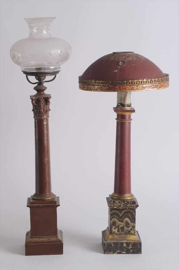 Appraisal: CHARLES X T LE-PEINTE ASTRAL LAMP With column-form standard surmounted