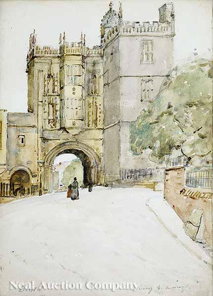 Appraisal: English School early th c Bristol The Old Town Gate