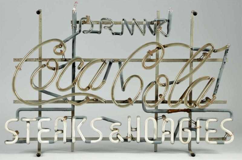 Appraisal: Coca-Cola Neon Window Sign Description Circa s to s Complete