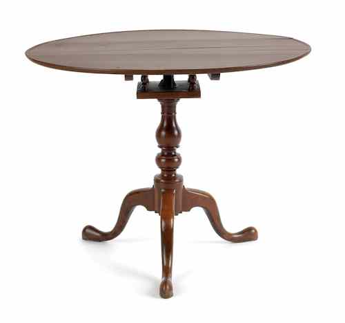 Appraisal: Queen Anne cherry tea table ca h w