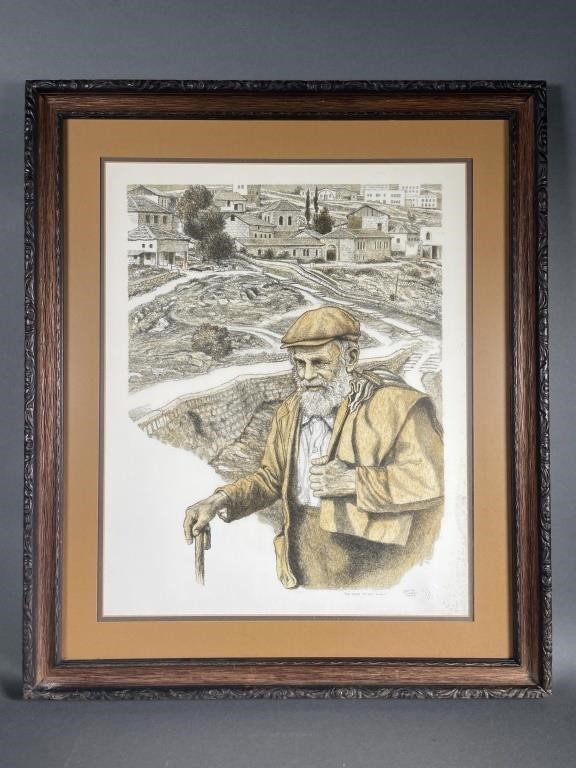 Appraisal: Color lithograph by Emanuel Schary titled The Road to Mt