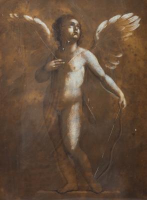 Appraisal: th Century School Study of Cupid watercolour and bodycolour cm