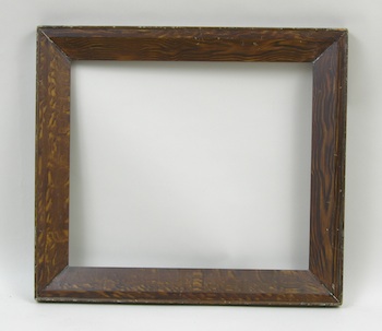 Appraisal: A Vintage Faux Wood Painted Finish Picture Frame A faux