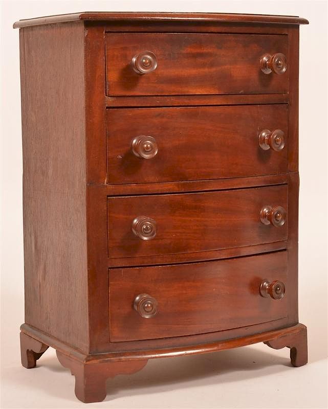 Appraisal: Federal Style Miniature Chest of Drawers Late th Early th