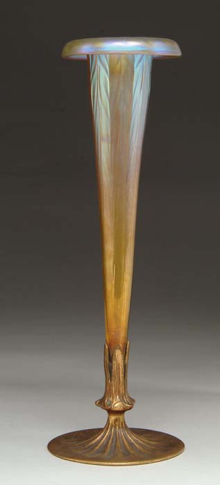 Appraisal: TIFFANY STUDIOS VASE Nice Tiffany Favrile vase has lightly impressed