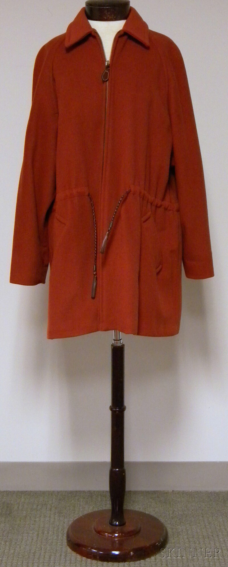 Appraisal: Ladies I Blues Rust Wool Coat Italy with cinch waist