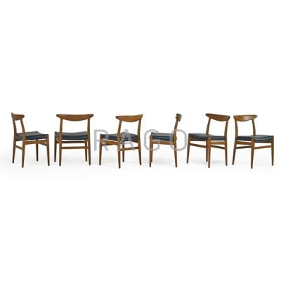 Appraisal: HANS WEGNER - C M MADSENS FABRIKER Set of six