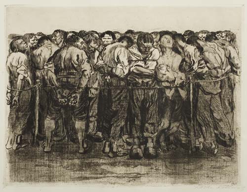 Appraisal: K THE KOLLWITZ Die Gefangenen Etching drypoint and soft-ground etching