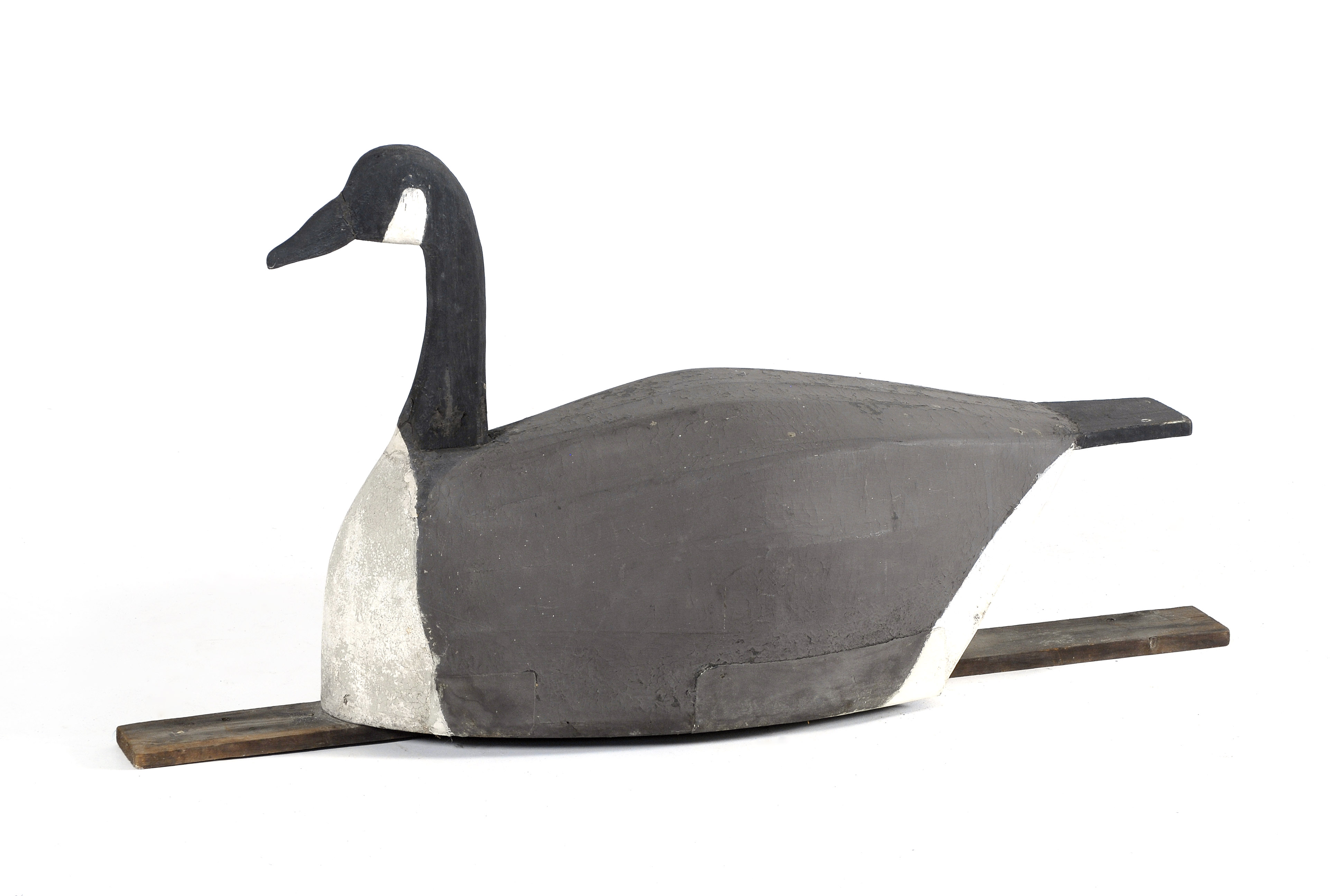 Appraisal: LARGE SLAT GOOSE DECOY By Joe Lincoln of Accord Massachusetts