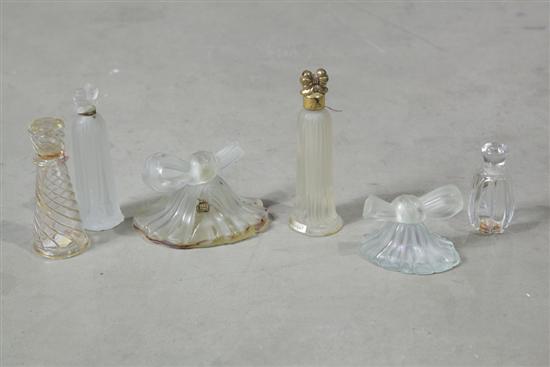 Appraisal: SIX LUCIEN LELONG PERFUME BOTTLES Including two ''Jabot'' bottles ''