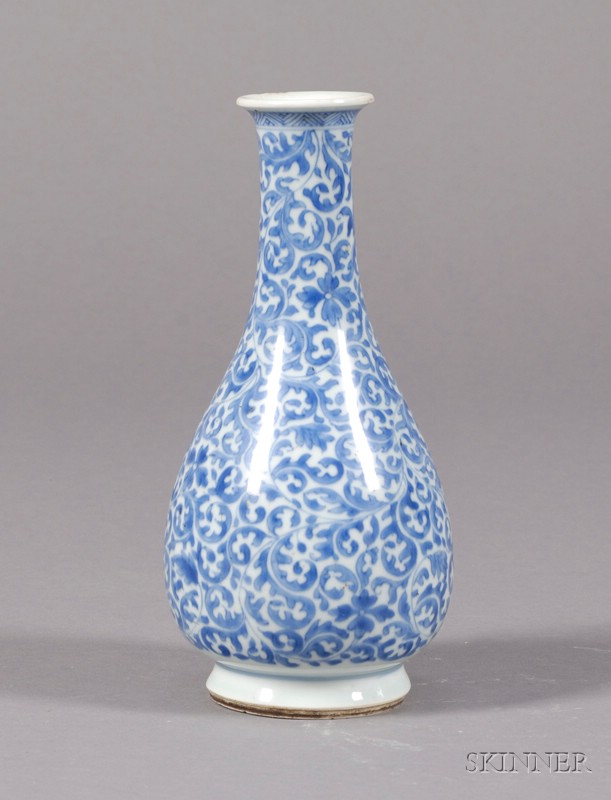 Appraisal: Porcelain Bottle Vase China th century Transitional period overall underglaze