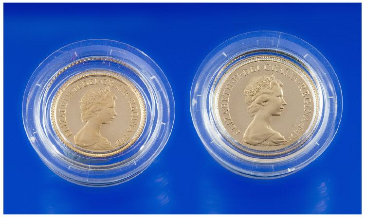 Appraisal: Proof Full And Half Sovereigns Both Complete With Outer Case