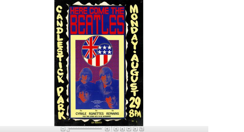 Appraisal: BEATLESA Rare concert poster Here Come the Beatles Candlestick Park