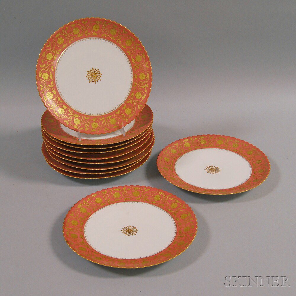 Appraisal: Set of Eleven Austrian Luncheon Plates th th century the